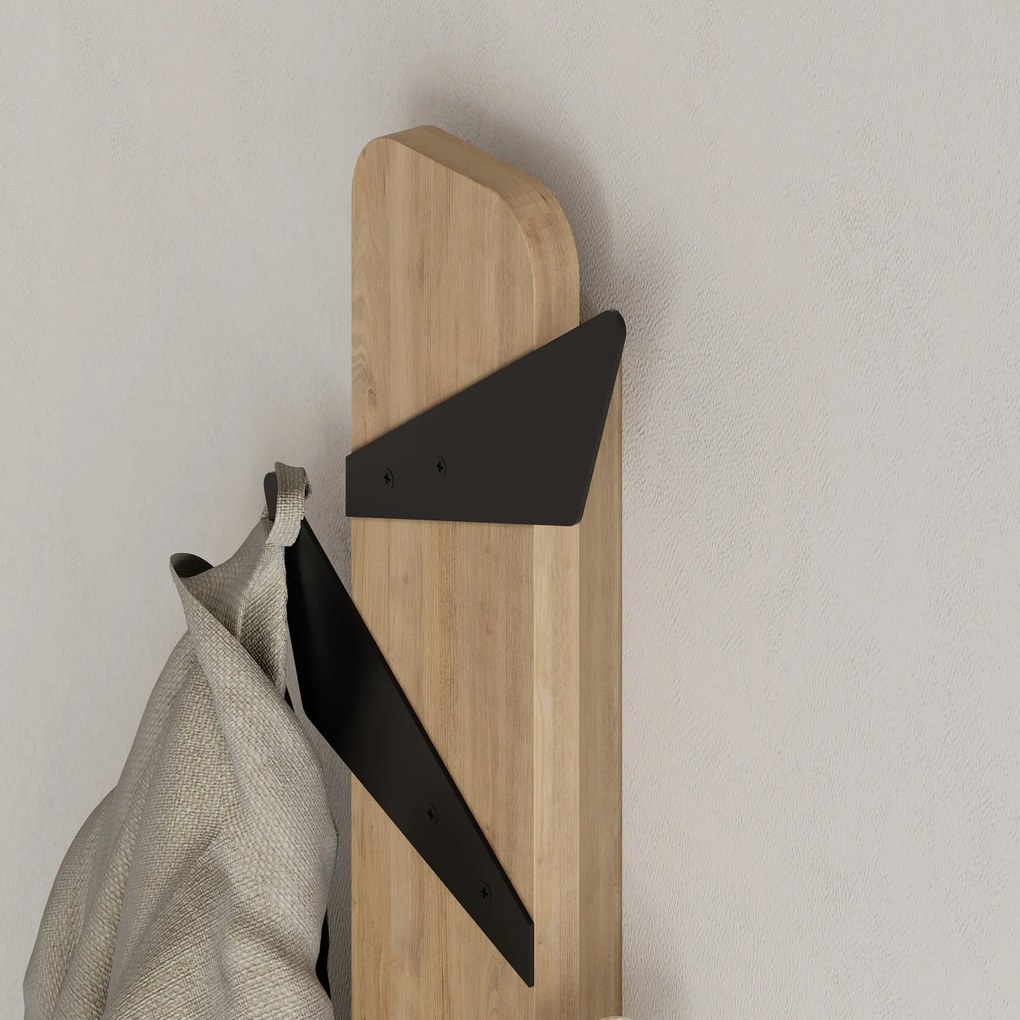 Vešiak do predsiene Houseland ALESTA dub safírový/čierny