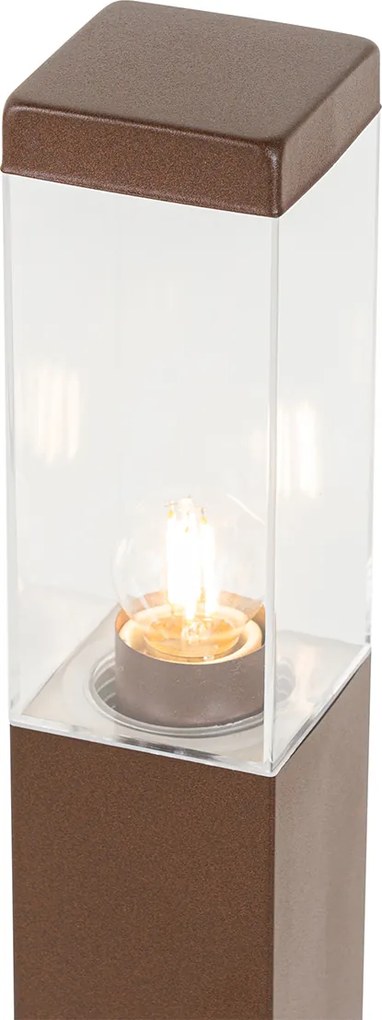 Inteligentné vonkajšie stĺpikové svietidlo hrdzavohnedé 80 cm vrátane WiFi P45 - Malios