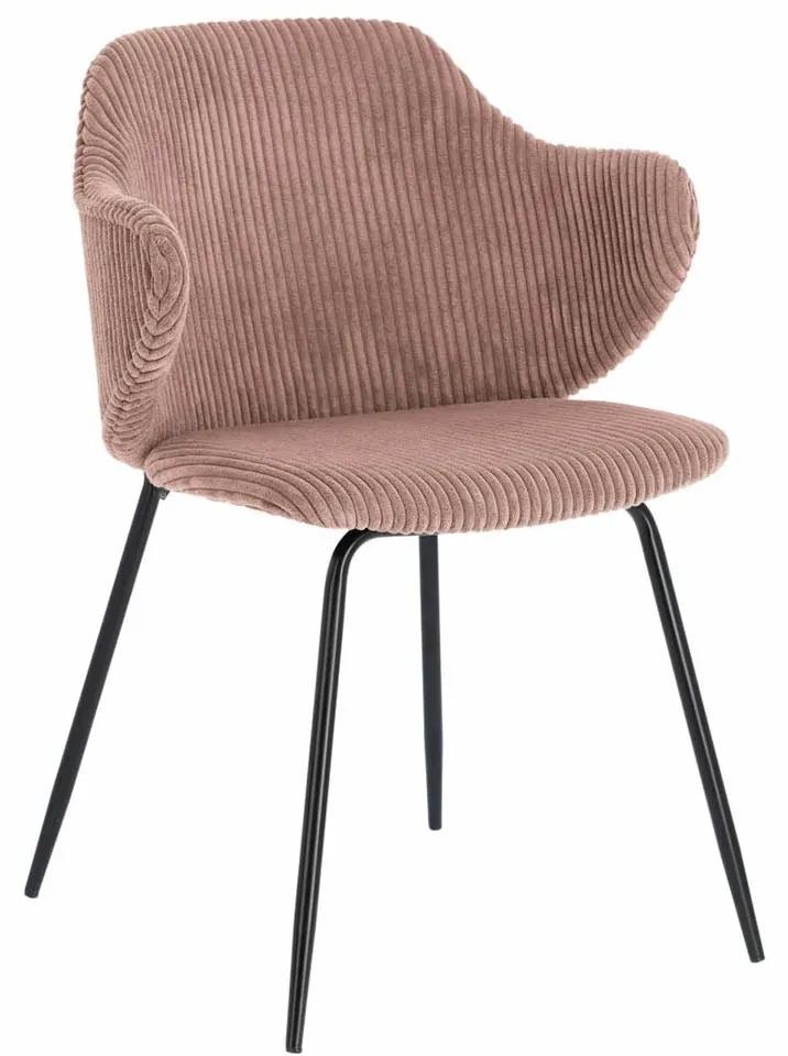 Ružová stolička Suanne 79 × 55 × 54 cm