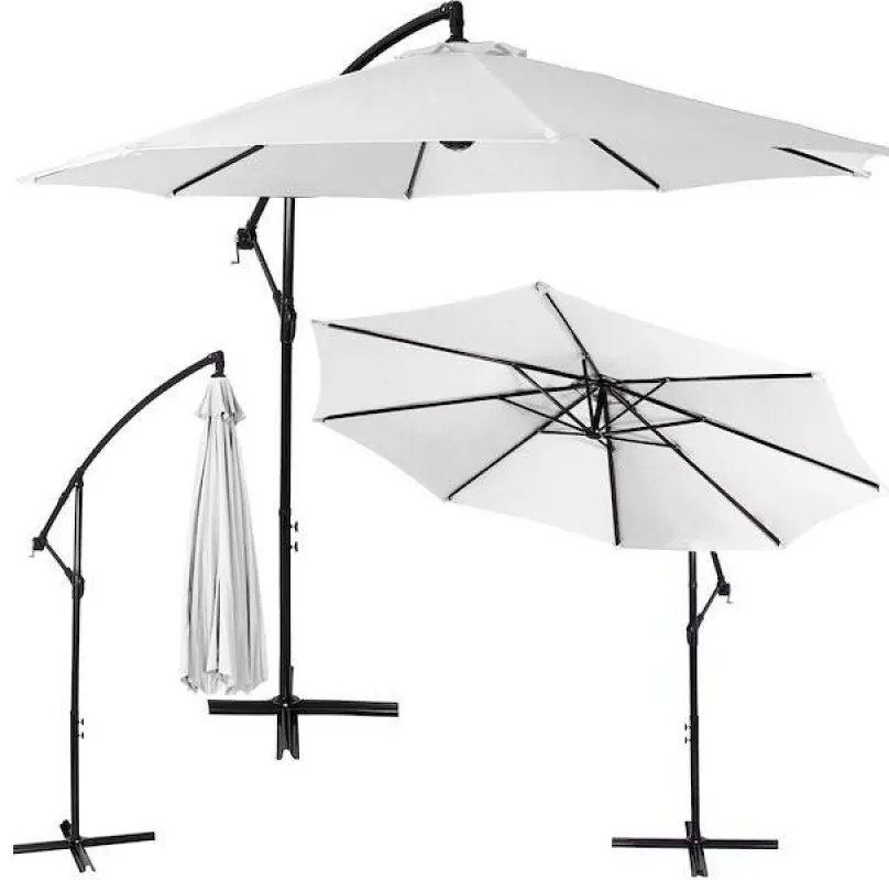 Záhradný slnečník 300 cm SPRINGOS GU0027 – sivý