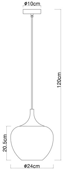 Globo 15548HG - Luster na lanku MAXY 1xE27/60W/230V medená