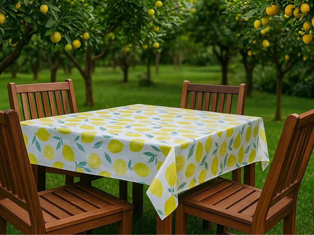 PVC obrus LEMON 130x180 cm, žltý