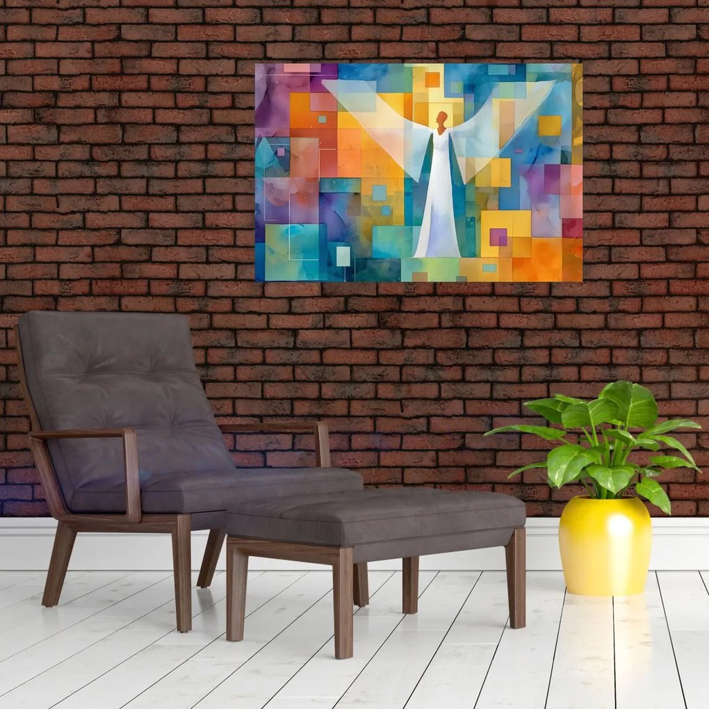 Obraz - Geometrický anjel (90x60 cm)