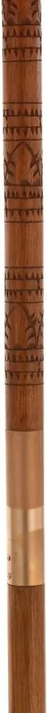 Oranžový slnečník so strapcami a drevenou tyčou Dayu Wood - ∅ 200*260 cm