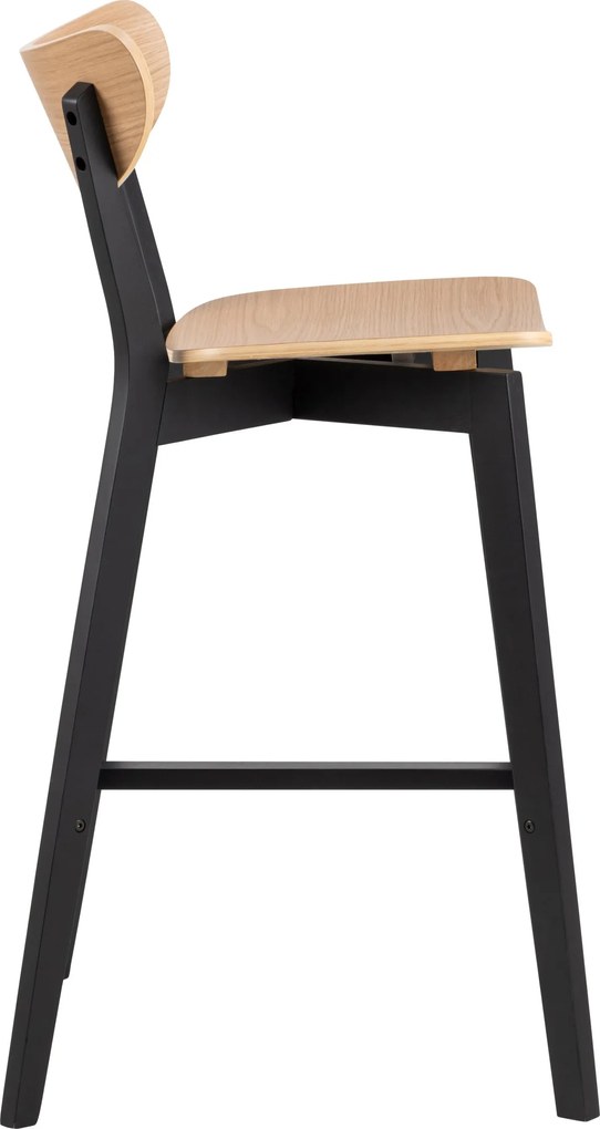 ROXY Dub Prírodný / Čierna Konštrukcia – DREVENÁ BAROVÁ STOLIČKA DO KUCHYNE, OBÝVAČKY A REŠTAURÁCIE V ŠTÝLE RETRO