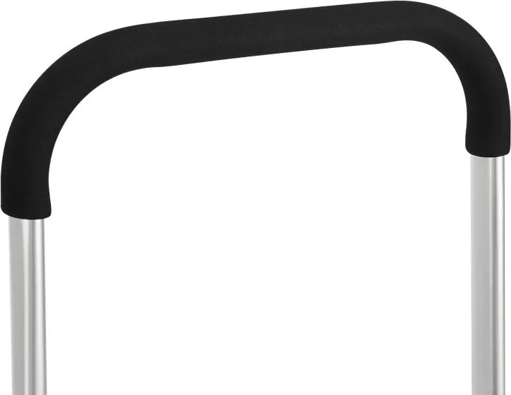 Nákupný vozík 3 v 1 na schody - objem 56 l, čierny