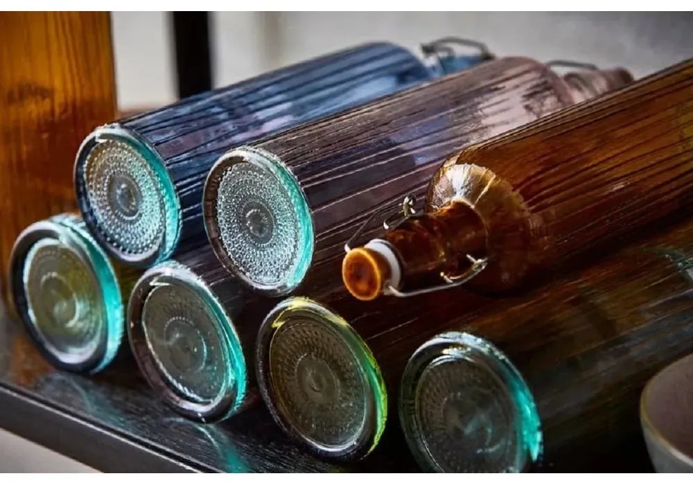 Ružová sklenená fľaša na vodu Bitz Kusintha, 1,2 l