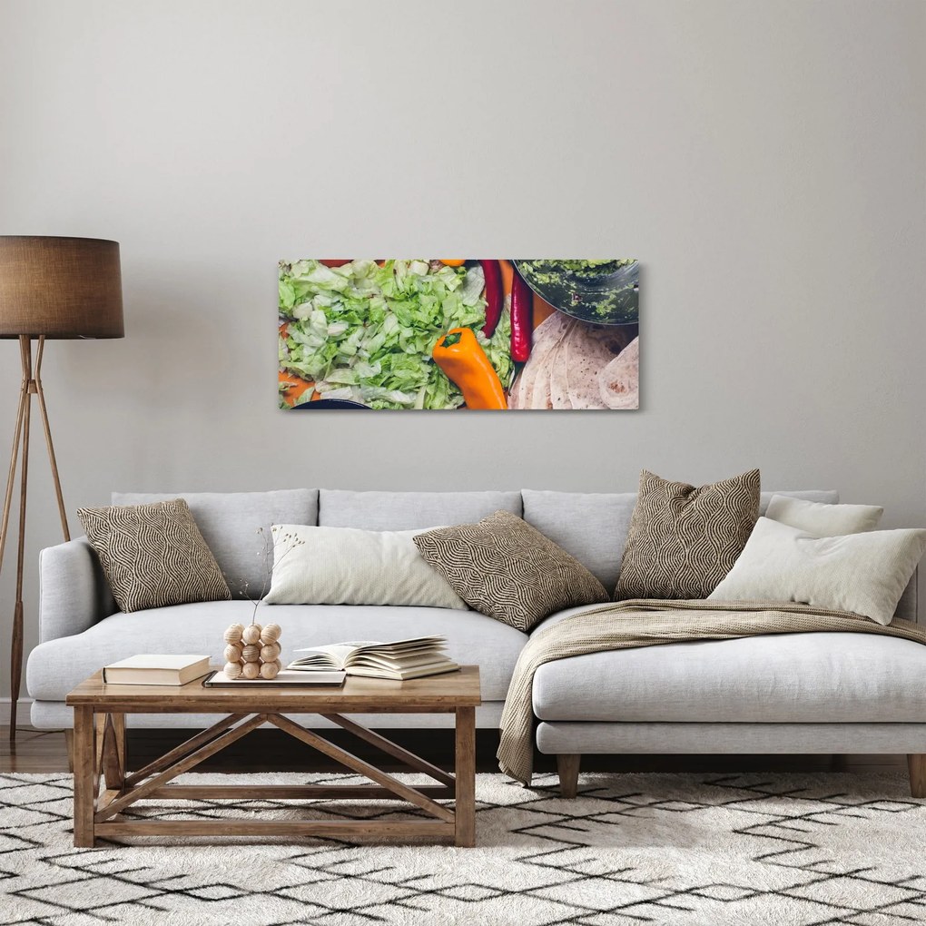 Obraz zeleniny (120x50 cm)