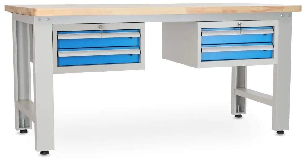 Dielenský stôl Solid OAK-22, 180 cm, 2 závesné boxy, dub
