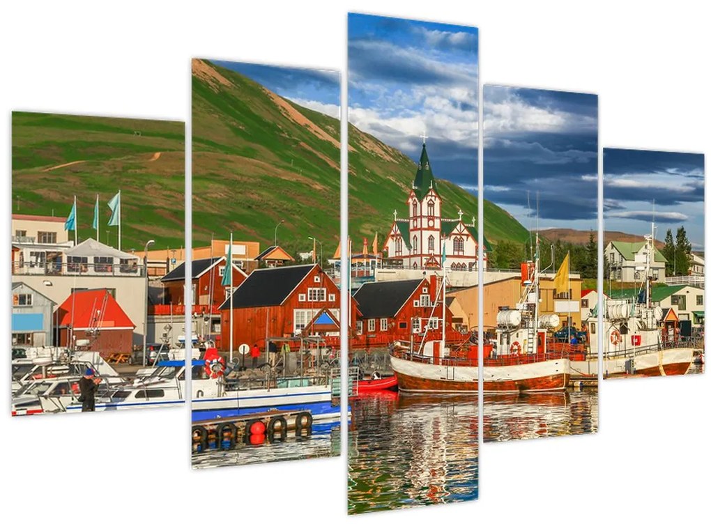 Obraz - Húsavík (150x105 cm)