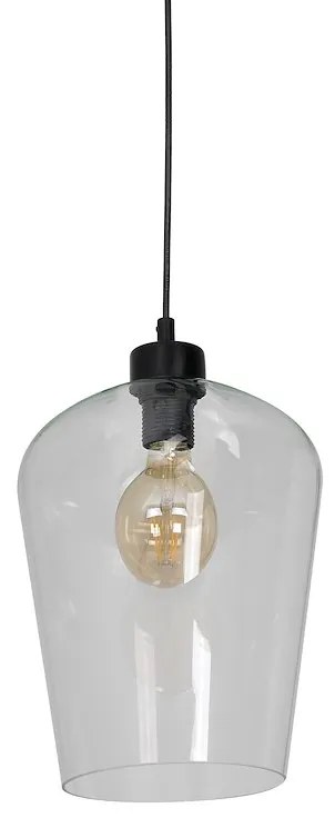 Závesné svietidlo Santiago, 1x transparentné sklenené tienidlo, b