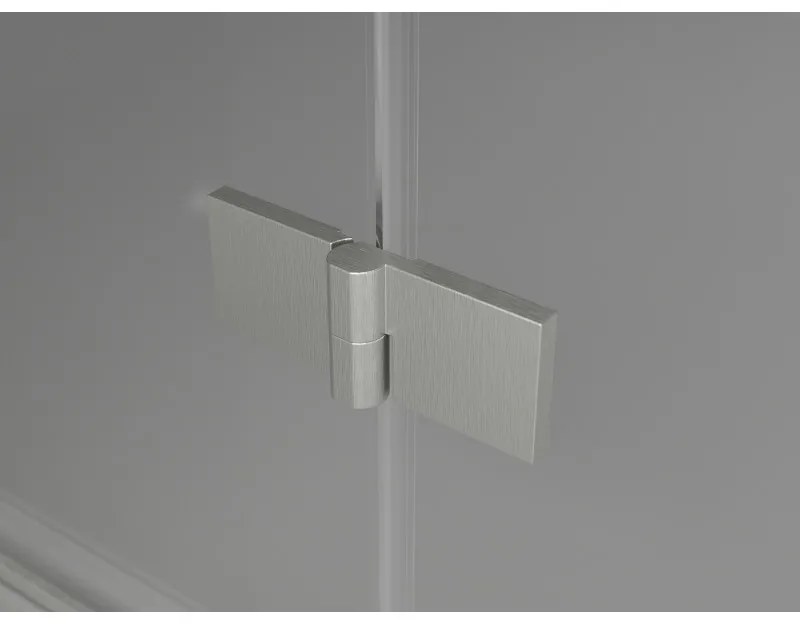 Mexen Lunar Duo, výklopný sprchový kút 85 x 80 cm, 8mm číre sklo, oceľový profil, 834-085L-080P-97-00