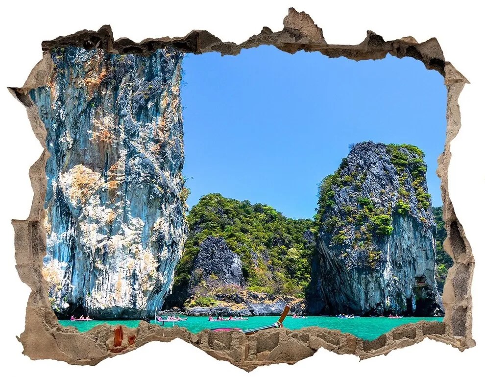 Nálepka fototapeta 3D výhled Člny thailand nd-k-66910286