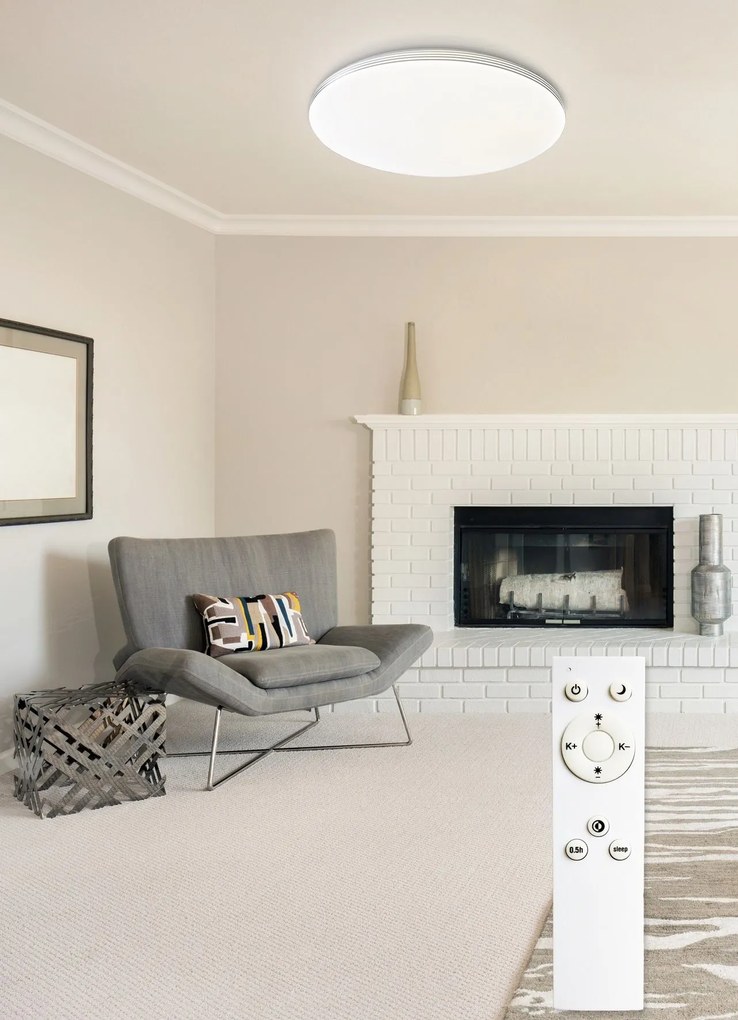 TOP LIGHT Svetlo nástenné-stropné Ocean KM RC, Biela-Chróm