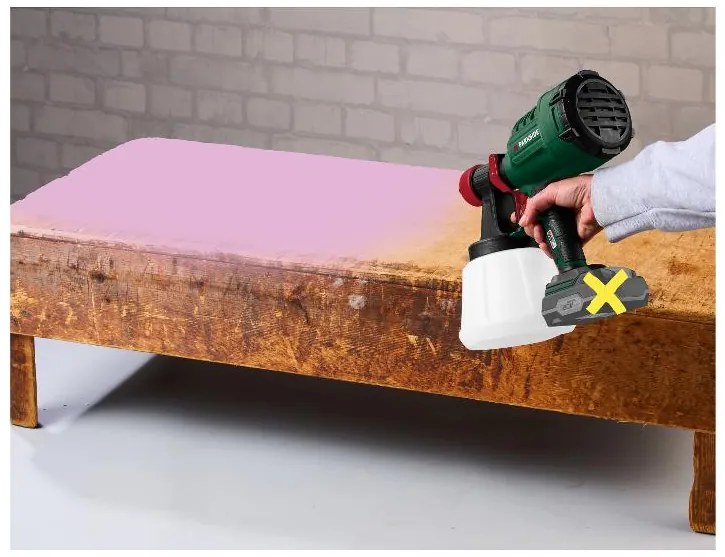 Parkside® Aku striekacia pištoľ na farbu Pfsa 20-Li B2 + Akumulátor 20 V 2 Ah + Nabíjačka na akumulátor 20 V/2,4 A (800011749)