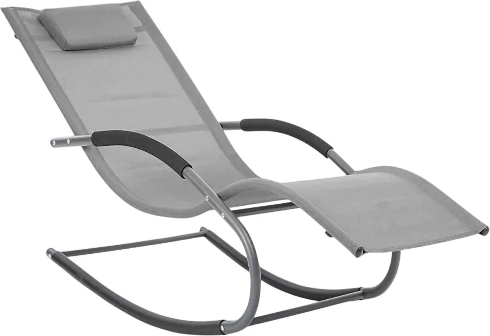 Avenberg Záhradné hojdacie relaxačné kreslo Merida, sivé, 147 x 63 x 88 cm