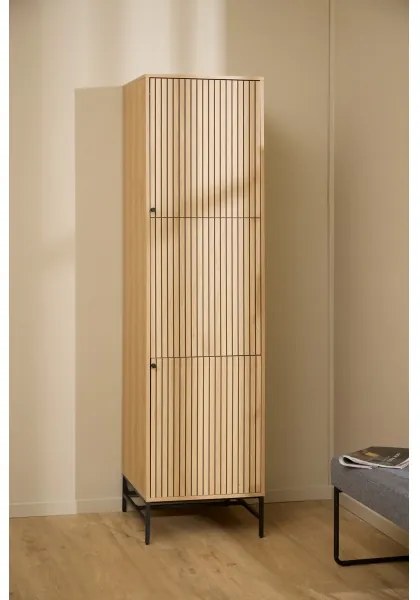 Šatníková skriňa OLIVIA 51x200 cm dub