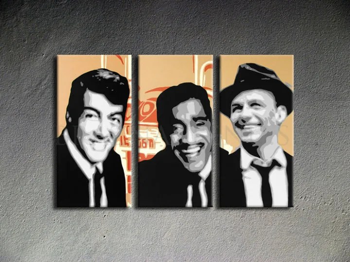 Ručne maľovaný POP Art obraz Rat Pack