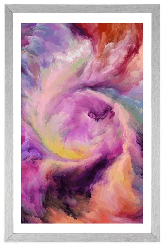 Plagát s paspartou farebná špirála - 30x45 black