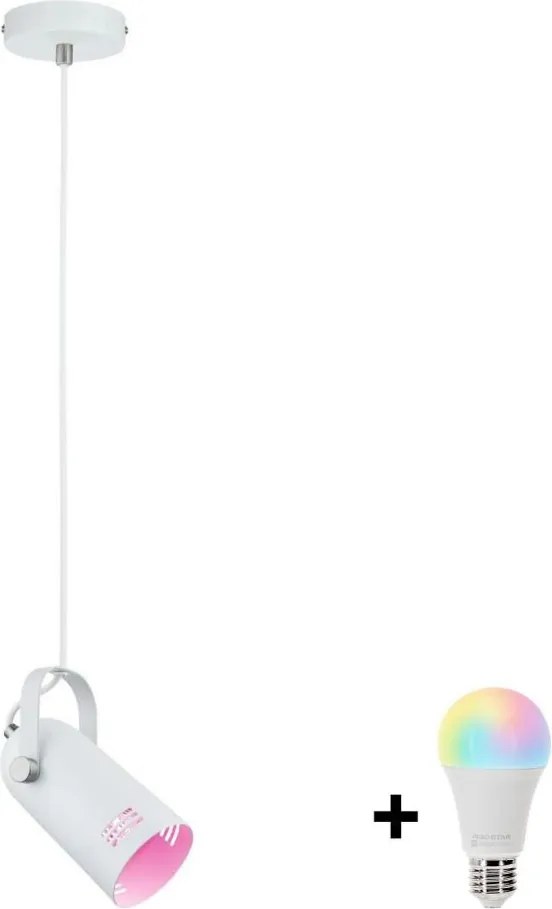 Paulmann 79767 - LED RGBW 1xE27/15W Závesný luster na lanku LAVEA 230V biela