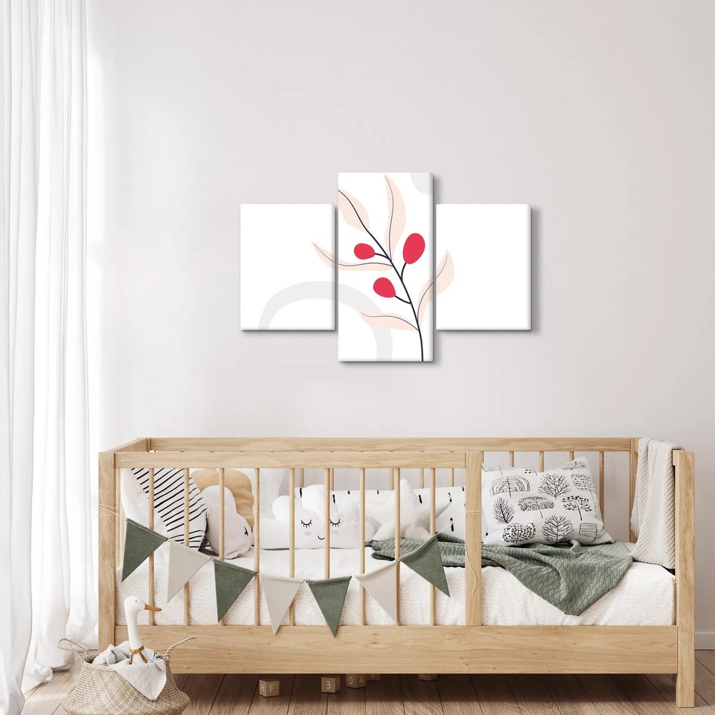 Obraz - Ružová florálna abstrakcia N⁰3 (90x60 cm)