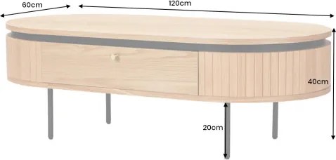 Konferenčný stôl 47457 Atelier 120x60cm Natural Dub Dyha - Komfort-nábytok