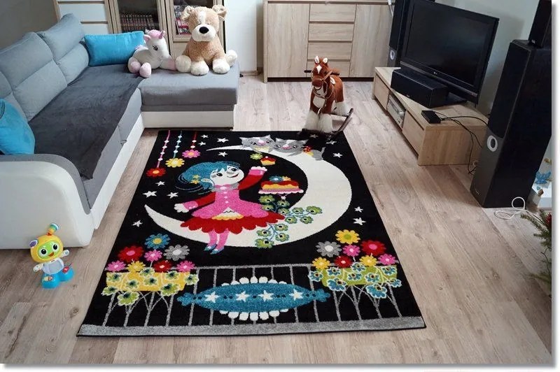Dekorstudio Detský koberec KIDS - Víla s mesiačikom Rozmer koberca: 140x190cm