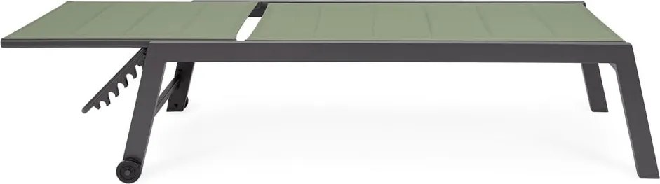 Zelené kovové záhradné ležadlo Hilde – Bizzotto