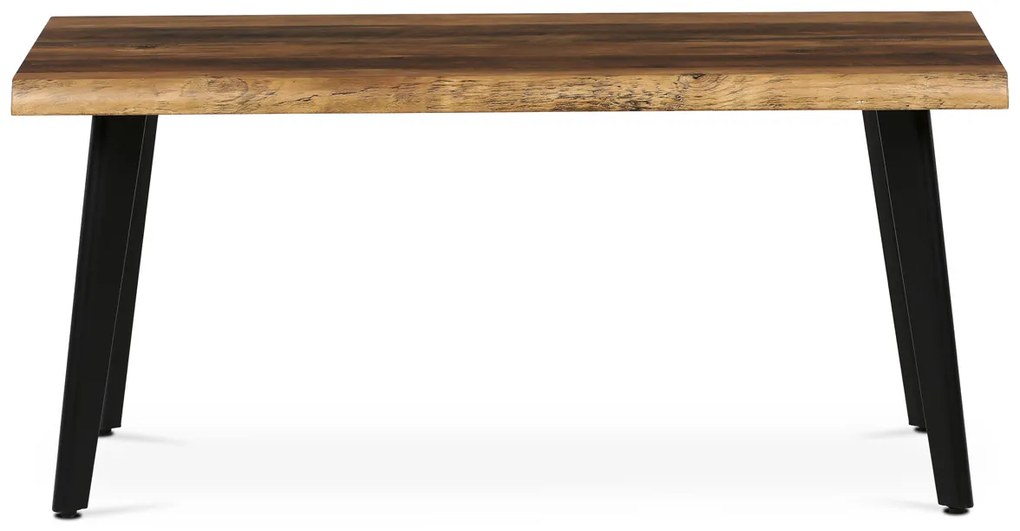 Autronic - Stůl konferenční, 120x60x55 cm, MDF deska, dekor staré dřevo, kov, černý lak - CT-F4412 OLW AKCE