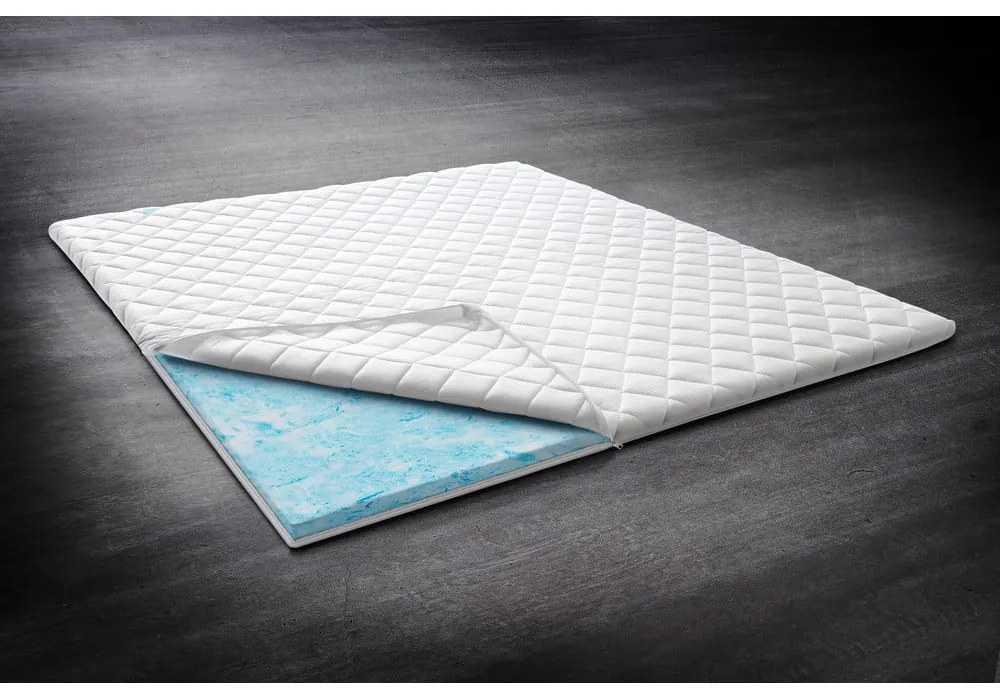 Stredne tvrdý penový topper s odnímateľným poťahom/termoregulačný 160x200 cm – Meise Möbel