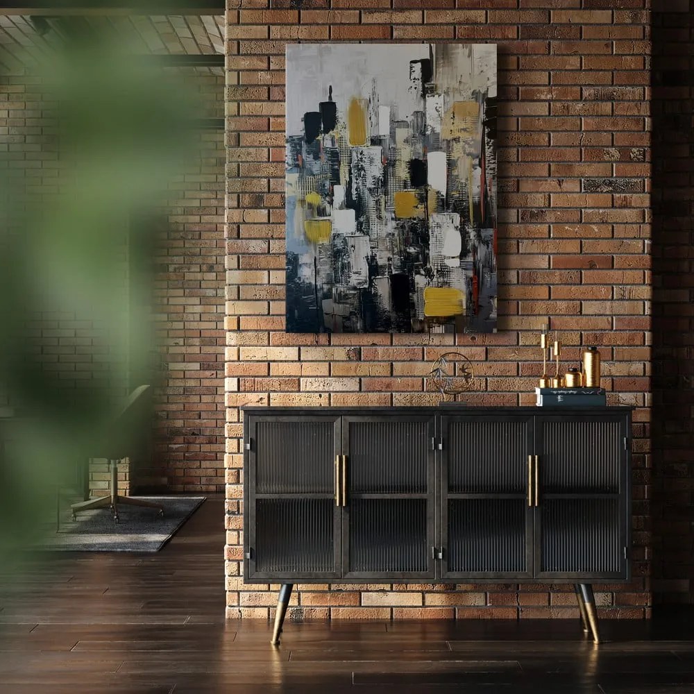 Obraz s ručne maľovanými prvkami 70x100 cm Cityscape – Styler