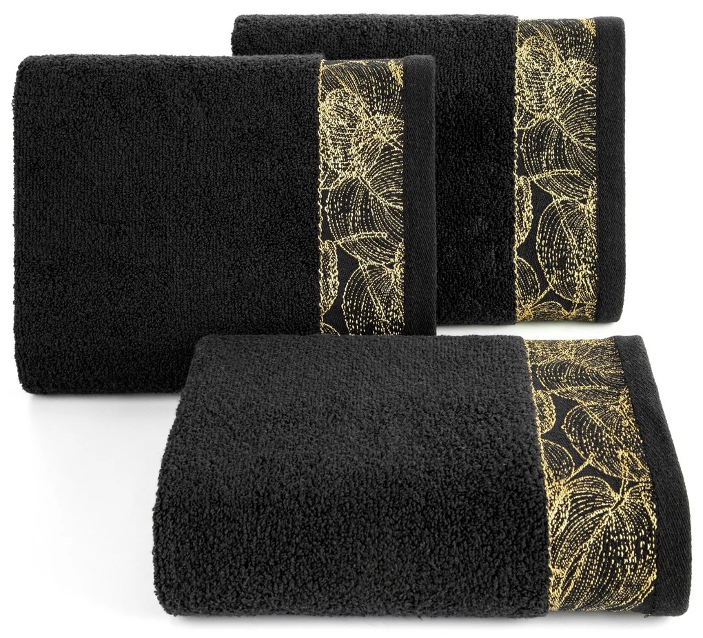 BAVLNENÝ UTERÁK AGIS 70X140 CM ČIERNA