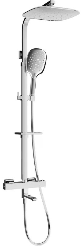 Mexen - CQ22 vaňovo-sprchový set s termostatickou batériou Cube, chrómová, 779102295-00