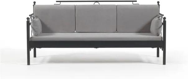 Sivá trojmiestna vonkajšia sedačka Halkus, 76 × 209 cm