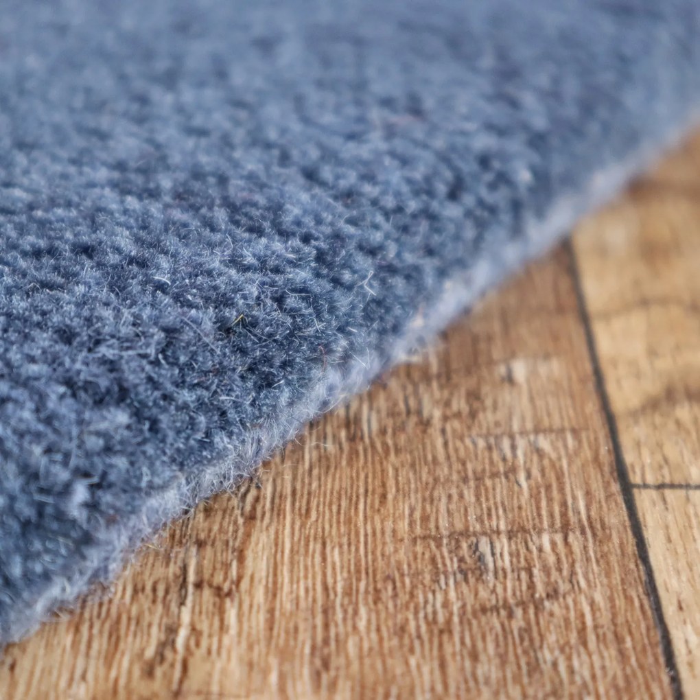 Ručne všívaný kusový koberec Asra wool modrá, 60x110, modrá, obývacia izba, Asra