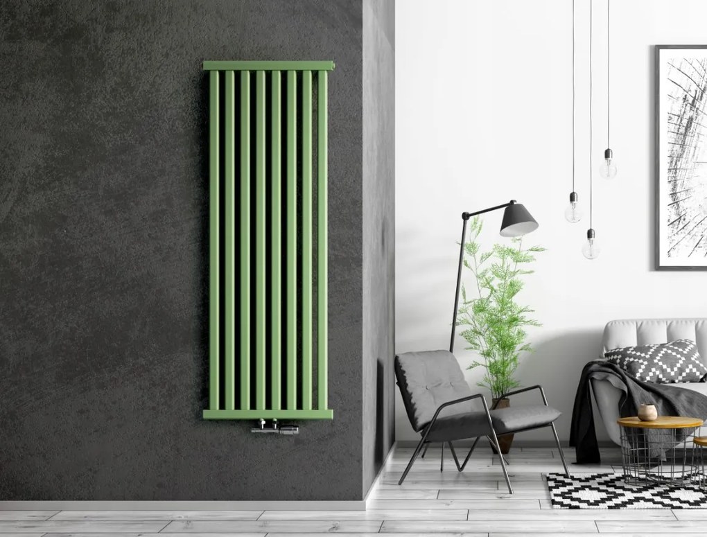 Regnis Kalipso MIR, vykurovacie teleso 500x1000mm so stredovým pripojením 50mm, 531W, čierna matná, KALIPSOMIR/1000/500/D5/BLACK