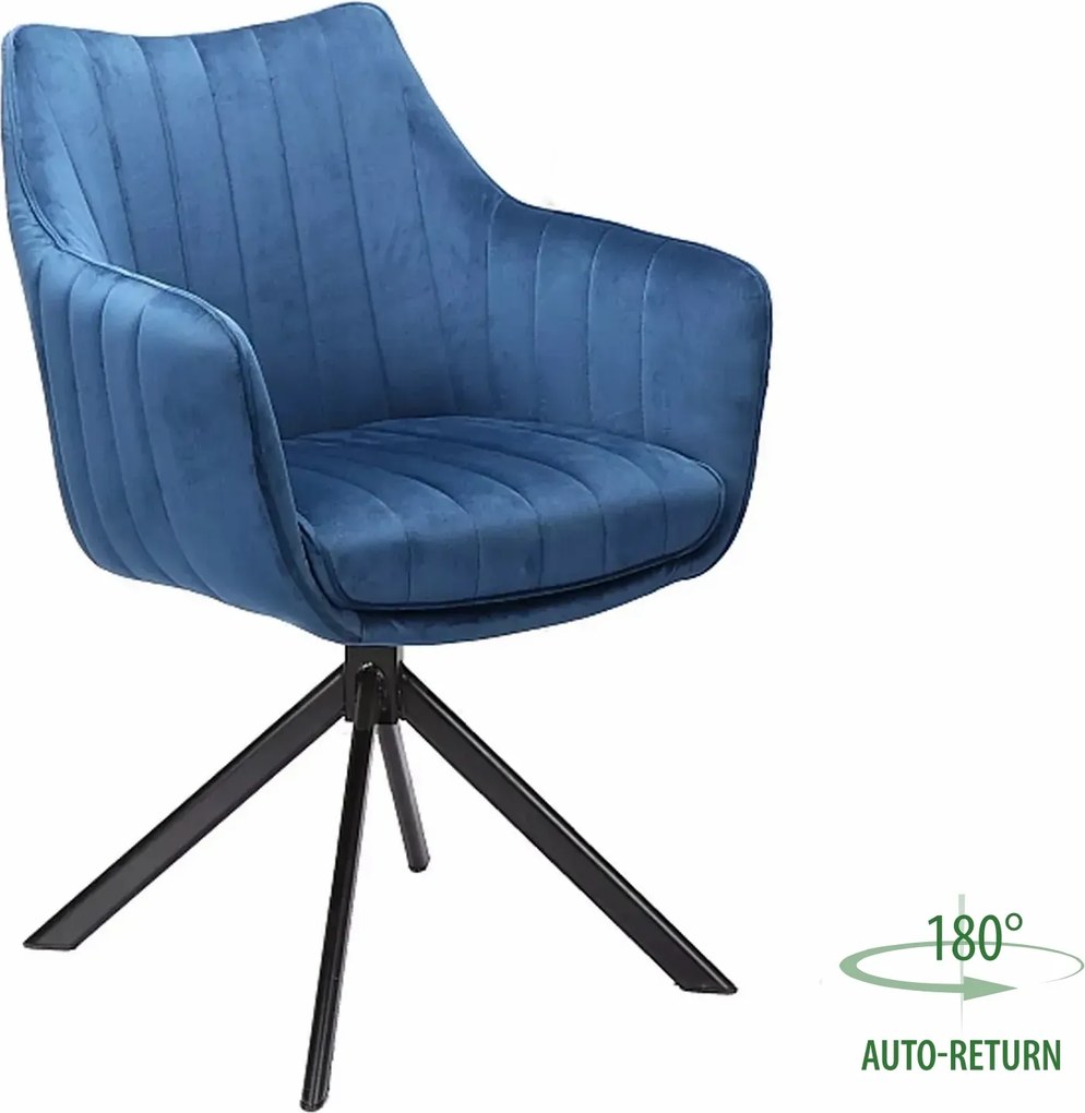 SI Azalia Velvet stolička námornícka modrá