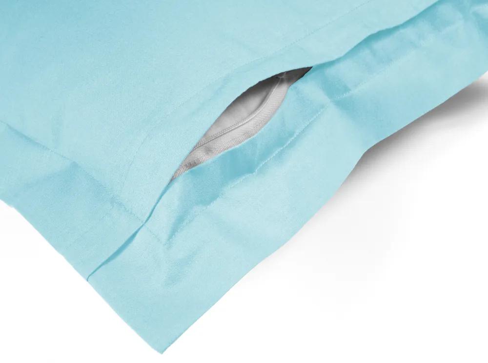 Biante Bavlnená obliečka na vankúš s lemom Moni MO-046 Ľadová modrá 50 x 60 cm