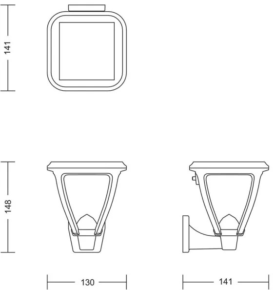 Philips - LED Solárne nástenné svietidlo VAPORA LED/1,5W/3,7V 1500 mAh IP44