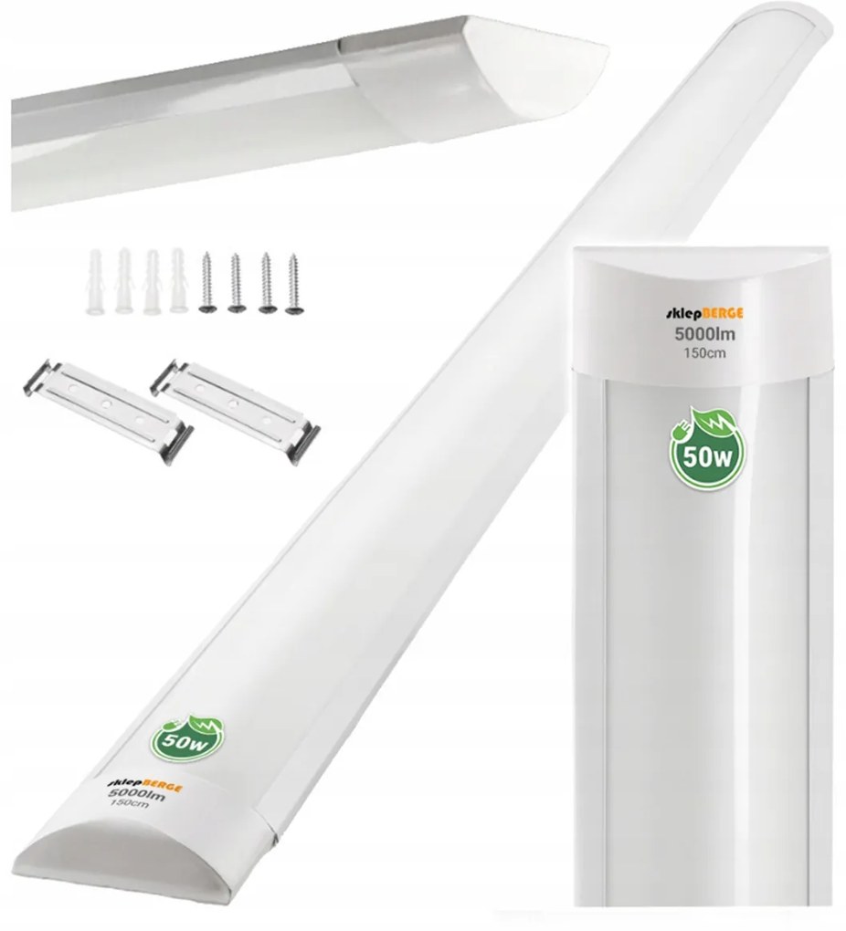 BERGE Prisadená LED lampa 150cm - 50W - 5000lm - IP20 - 4500K