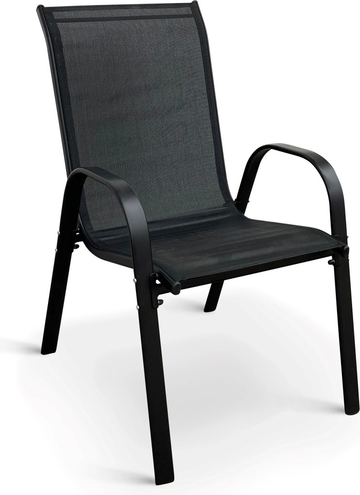 Noela Záhradný jedálenský set Capri 80cm + 4x kovová stolička Ramada