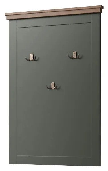Vešiakový panel Navori (zelená + dub lefkas). Akcia -19%. Vlastná spoľahlivá doprava až k Vám domov. 1091866