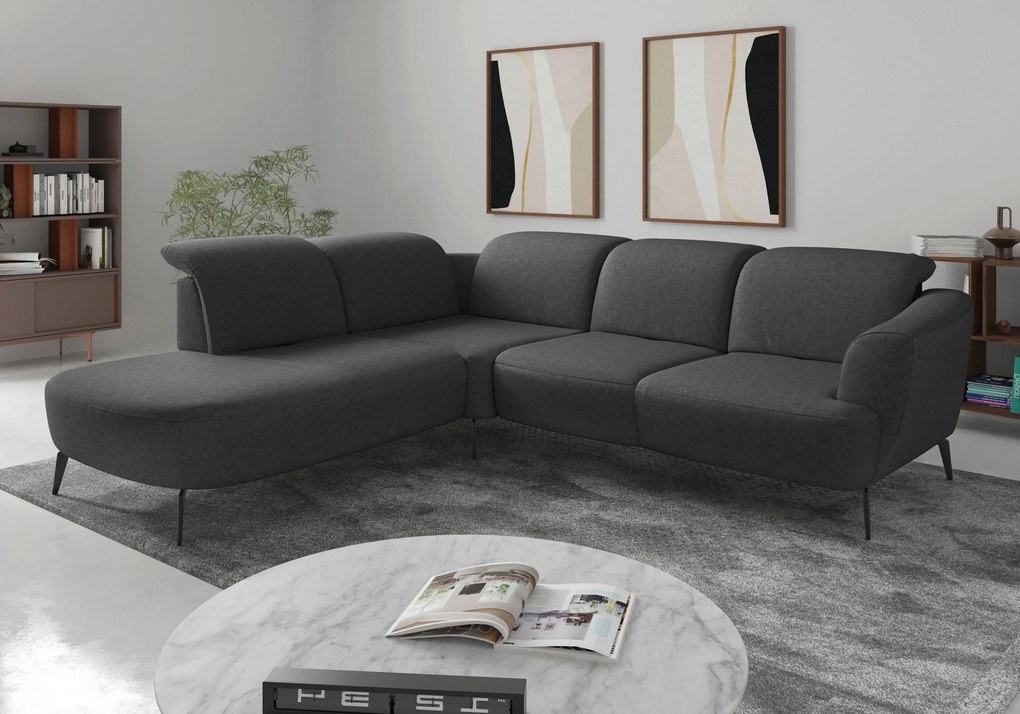 XXXLutz ROHOVÁ SEDAČKA, textil, tmavosivá Sit & More - Sedačky - 000144018579