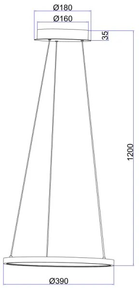 Globo 67192-19B - LED Luster na lanku RALPH LED/19W/230V