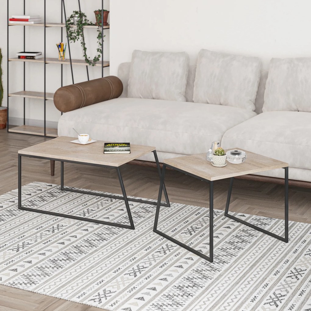 Konferenčný stolík Houseland Pal dub prírodný