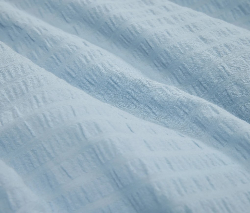 Krepová posteľná bielizeň, svetlomodrá, štandardná veľkosť