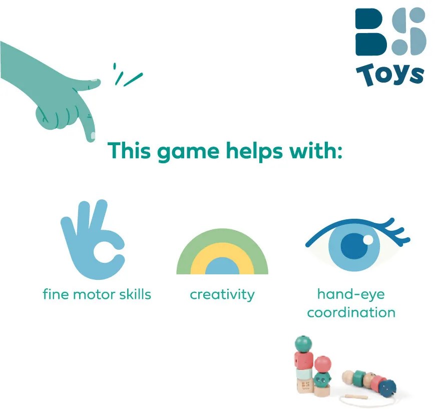 Prevliekanie korálikov – motorická hra