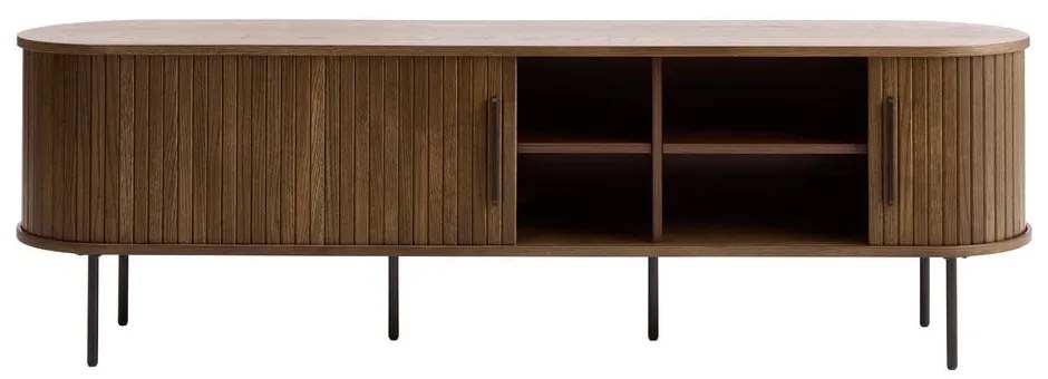 Hnedý TV stolík v dekore duba 180x56x45 cm Nola – Unique Furniture