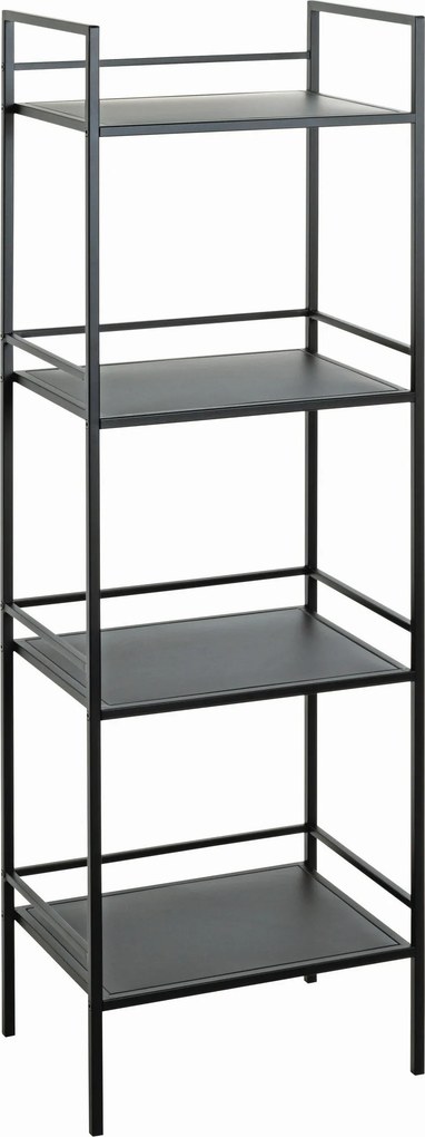XXXLutz REGÁL, čierna, oceľ, 40/128/30 cm - Online Only drobný nábytok - 001931038103
