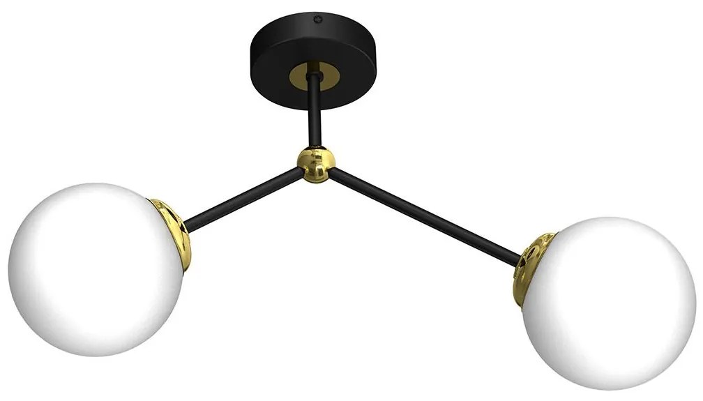 Prisadený luster JOY 2xE14/40W/230V čierna/zlatá